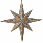 Hanging Rustic Star Decoration | Gold Iron | 96cm