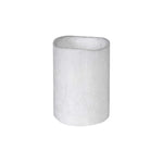 LED Pillar Candle with Marble Detail | White | 11cm