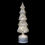 Rotating LED Christmas Tree Decoration | Silver | 37cm