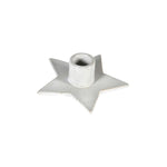 Speckled Star Taper Candle Holder | White Porcelain | 12cm