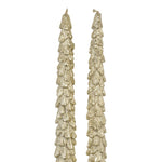 Christmas Tree Taper Candles | Gold | Set of 2