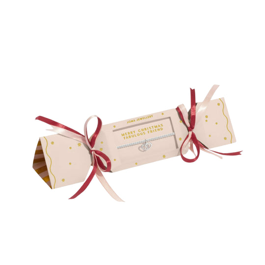 Christmas Cracker 'Merry Christmas Fabulous Friend Bracelet | Silver Plated