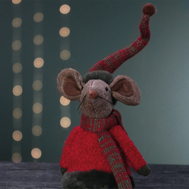 Dangly Christmas Mouse Decoration