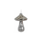 Faux Pearl Beaded Mushroom Christmas Tree Decoration | Silver