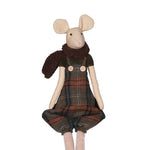 Festive Winter Male Mouse Decoration | Green Tartan