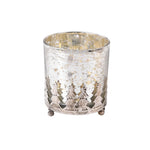 Frosted Christmas Tree Candle Holder | Silver