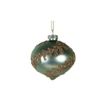 Onion Laurel Leaf Christmas Tree Bauble | Sage & Gold