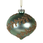 Onion Laurel Leaf Christmas Tree Bauble | Sage & Gold