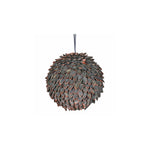 Patina Leaf Christmas Tree Bauble | Grey & Bronze