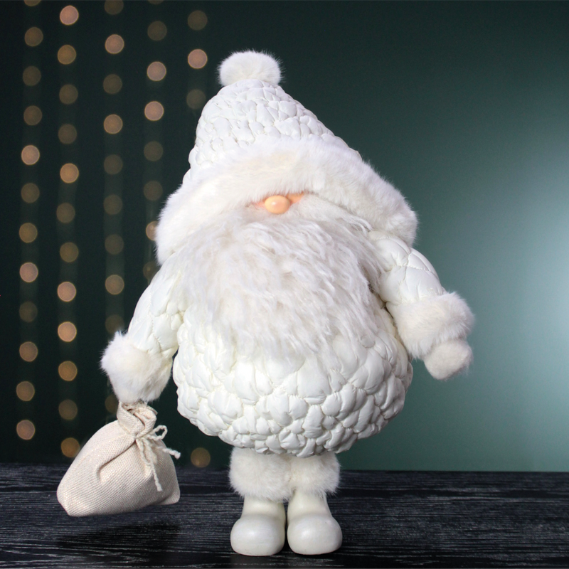 Quilted Santa Gonk | White