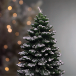 Snowcapped Christmas Tree Candle