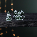 Snowcapped Christmas Tree Candles | Set of 4