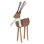 Twig Reindeer with Scarf Decoration | Natural