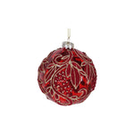 Velvet Christmas Tree Bauble | Red & Gold