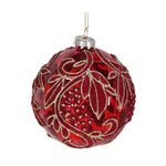 Velvet Christmas Tree Bauble | Red & Gold