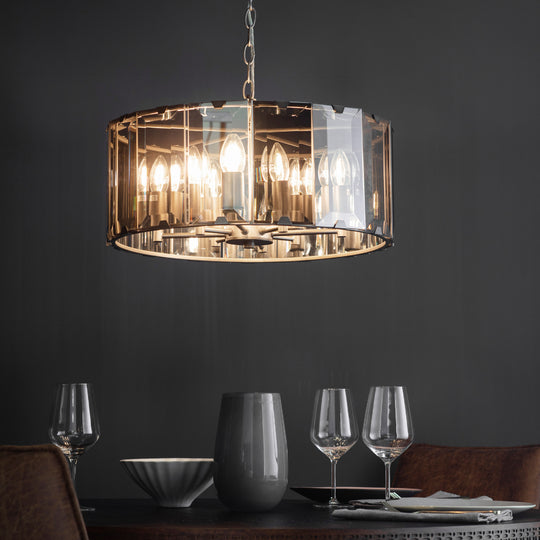 Clooney Bevelled Pendant Light | Slate Grey | Large