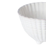 Aparte Footed Shell Bowl | White | 20cm