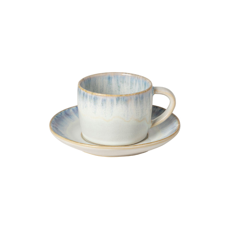 Brisa Ria Blue Teacup & Saucer | 0.23L