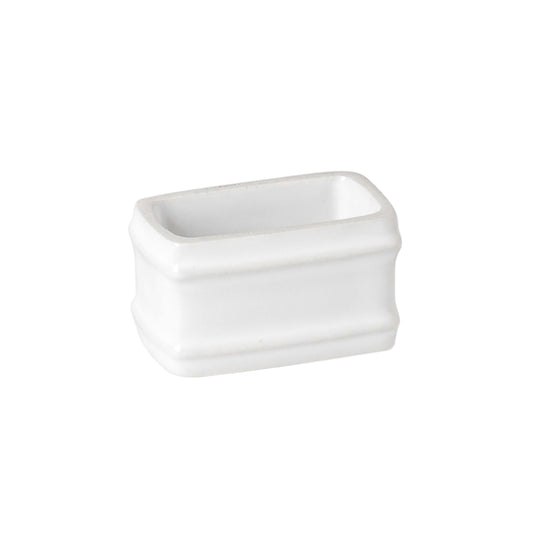 Friso Rectangular Napkin Rings | White | Set of 4