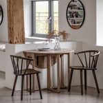 Craft Oak Folding Round Dining Table | Smoked
