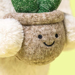 Cream Bunny with Plant