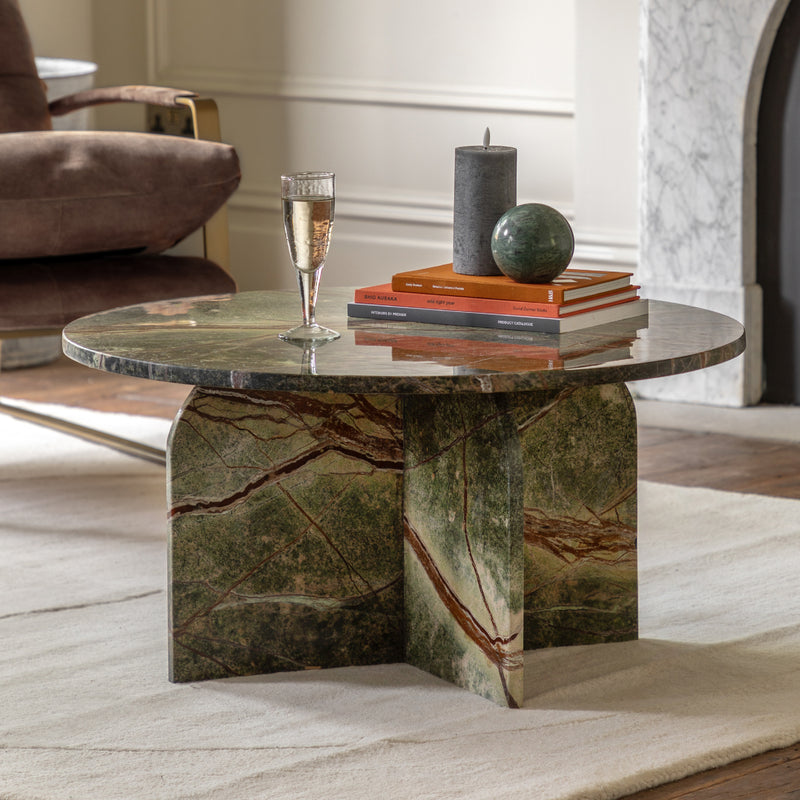 Amalfi Round Marble Coffee Table | Ember