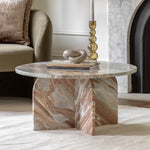 Amalfi Round Marble Coffee Table | Natural