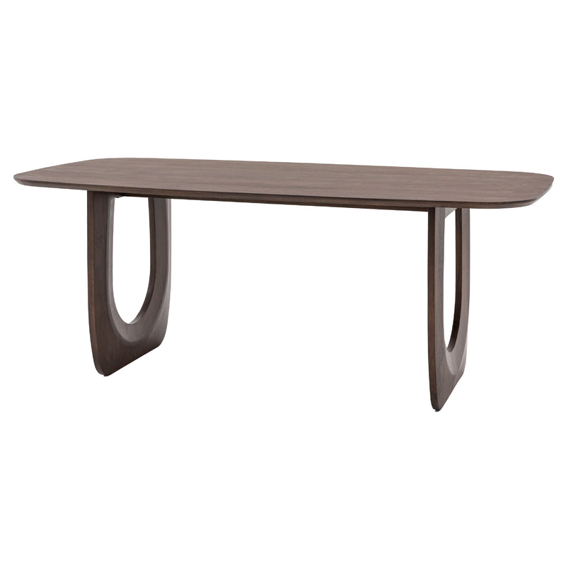 Arc Retro Rectangular Dining Table | Walnut Mango Wood