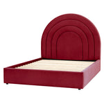 Arch Retro Velvet King Bed Frame | Russett Red | 150x200cm