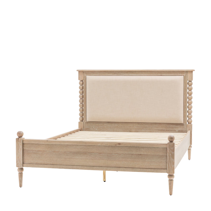 Artisan Bobbin Bed Frame | Limewashed Oak