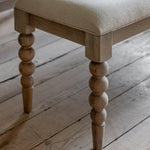 Artisan Bobbin Dining Bench | Limewashed Oak
