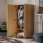 Ashdown Rustic 2 Door Wardrobe | Natural