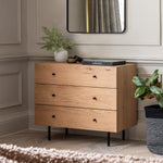 Ashdown Rustic 3 Drawer Chest | Natural