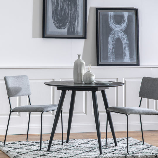 Astley Round Dining Table | Black