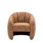 Atella Leather Tub Chair | Antique Tan