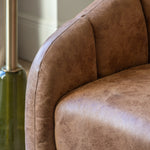 Atella Leather Tub Chair | Antique Tan