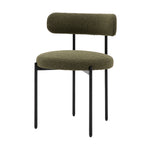 Aveley Boucle Dining Chairs | Green | Set of 2