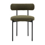 Aveley Boucle Dining Chairs | Green | Set of 2