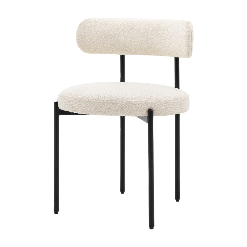 Aveley Boucle Dining Chairs | Vanilla | Set of 2