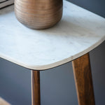 Barcelona Marble Top Console Table | Dark Acacia