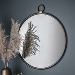 Bayswater Round Mirror | Black | 70cm
