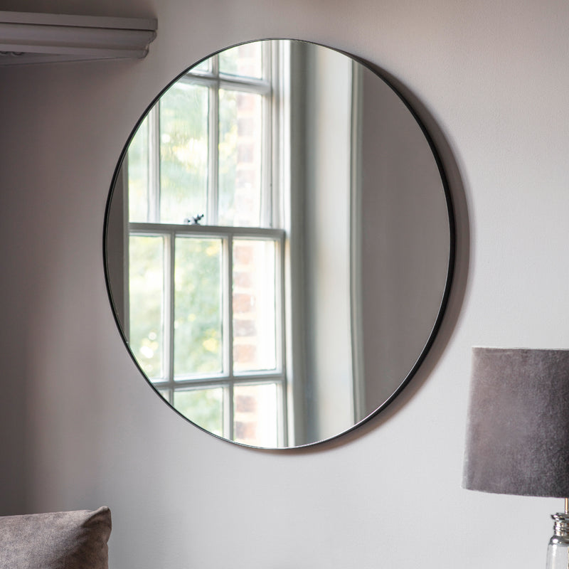 Bowie Round Mirror | Black | 80cm