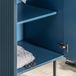 Buckhurst Scalloped 2 Door Wardrobe | Blue