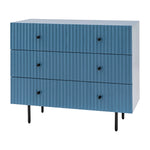 Buckhurst Scalloped 3 Drawer Chest | Blue