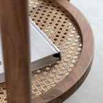 Cannes Rattan Side Table | Natural Acacia