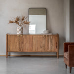 Cannes Retro 4 Door Sideboard | Natural Acacia