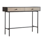 Carbury 2 Drawer Console Table | Black/Natural