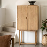 Craft Oak Cocktail Cabinet | Natural