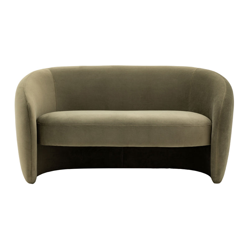 Curvo Retro 2 Seat Sofa | Moss Green