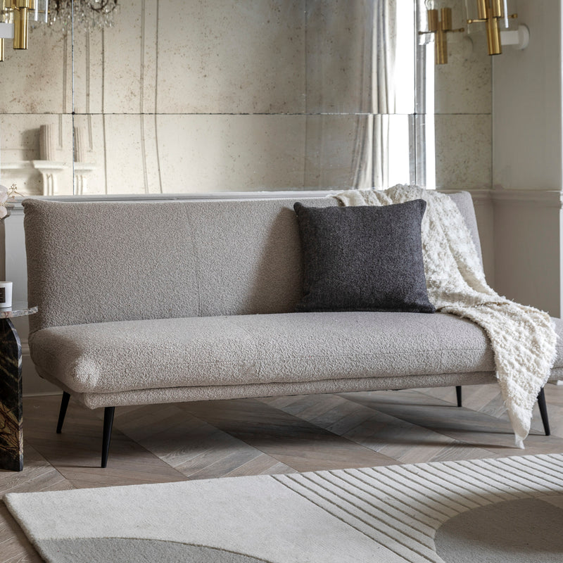 Dunton 3 Seat Boucle Sofa Bed | Light Grey